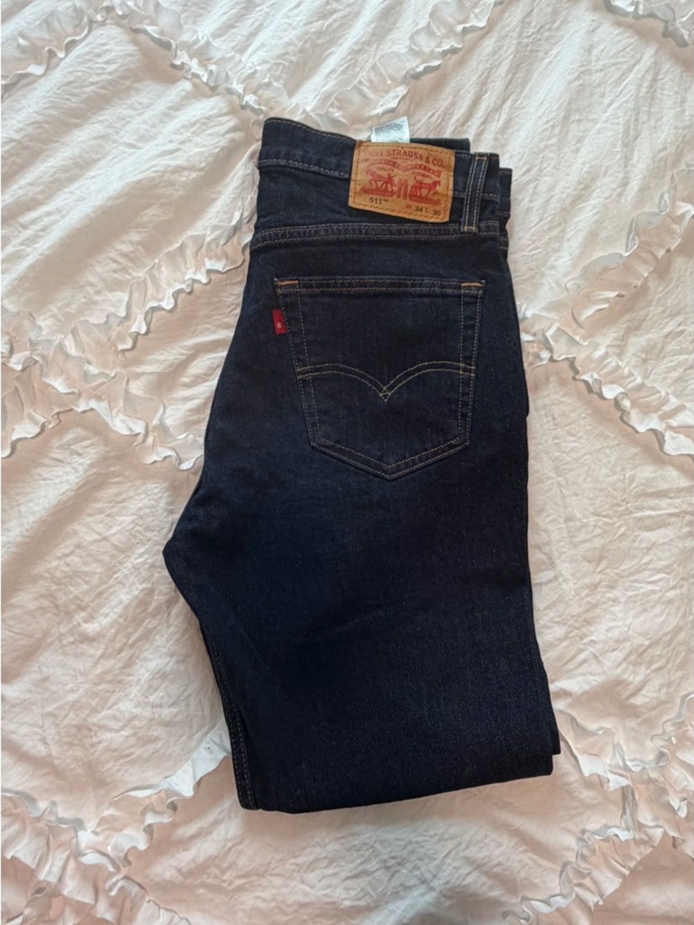 Levi's 511 Men's Modern Slim Fit Dark Straight Jeans 34x30